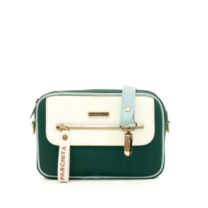 Bandolera Shitake Beige x Verde menta