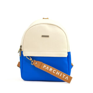 Morral Bruno Beige x Azul Zafiro